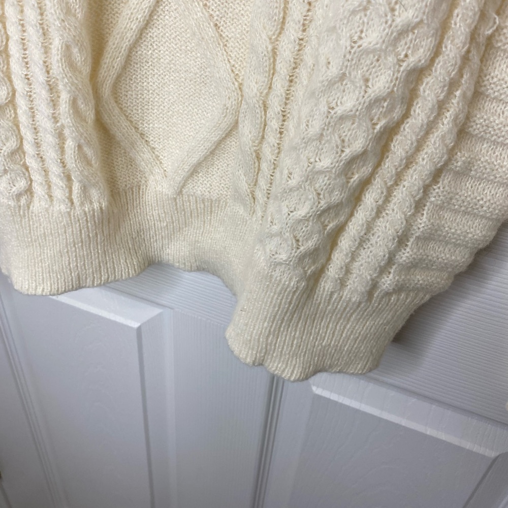 Aelfric Eden Cream Cable Knit Sweater Large - Picture 3 of 11